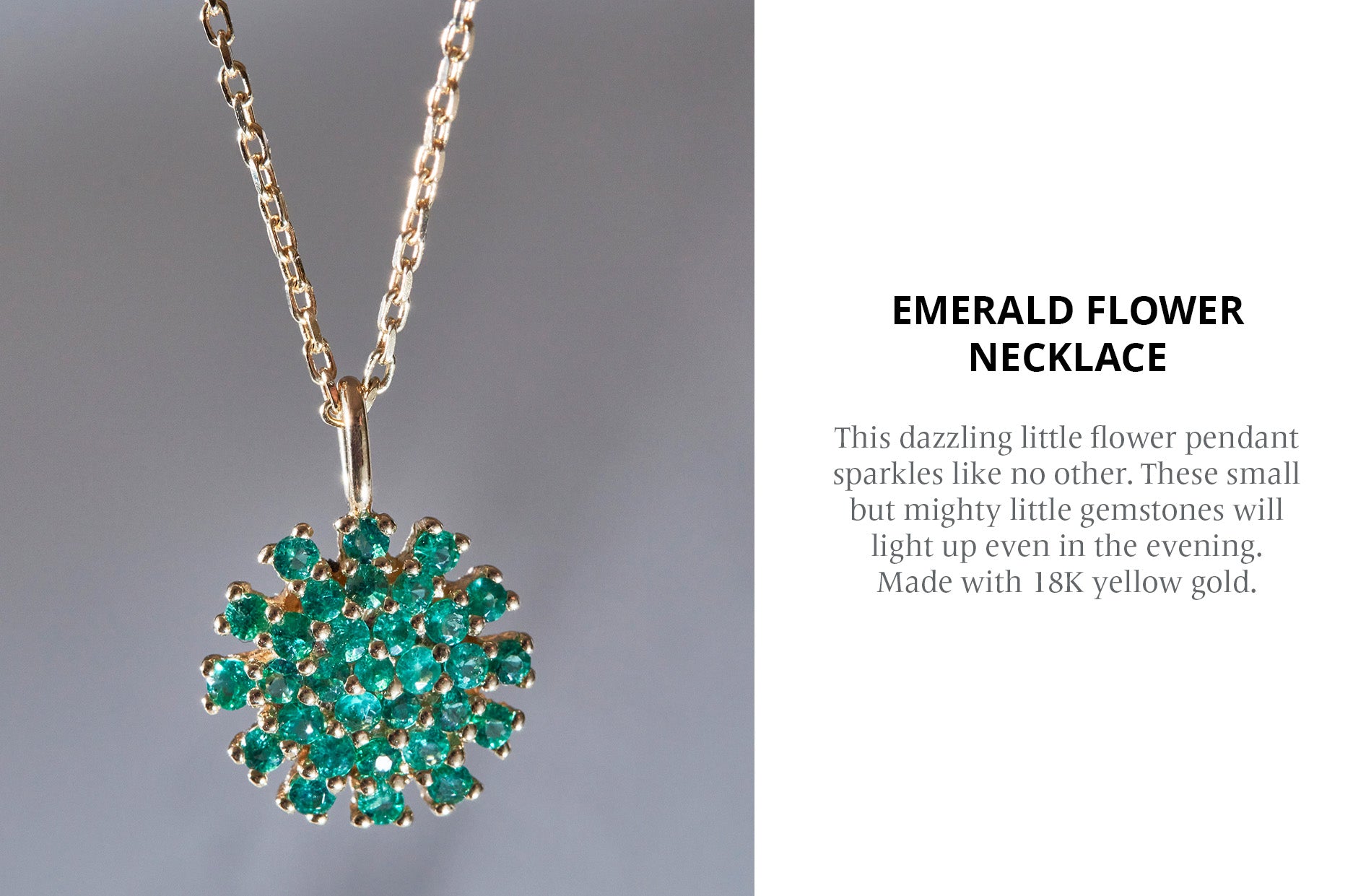 Broken English Jewelry - Small Emerald Flower Pendant