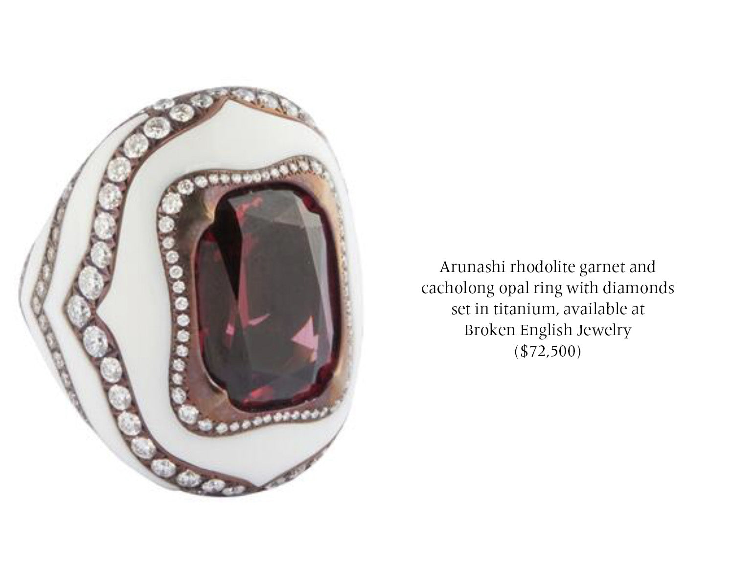 Broken English Jewelry - National Jewelry. Amanda's Style File: Gaga Over Garnet - Arunashi garnet ring