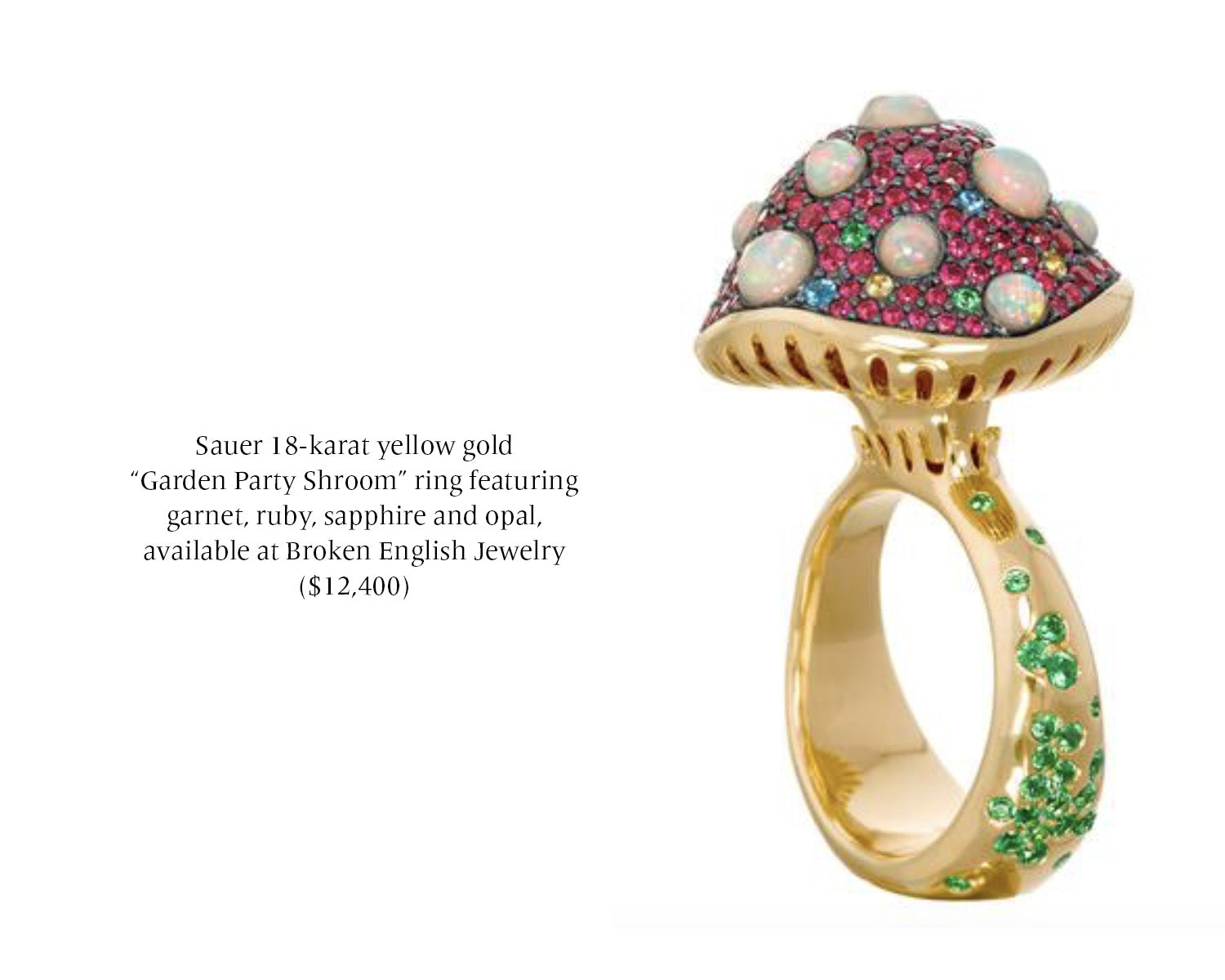 Broken English Jewelry - National Jewelry. Amanda's Style File: Gaga Over Garnet - Sauer Garden Party ring