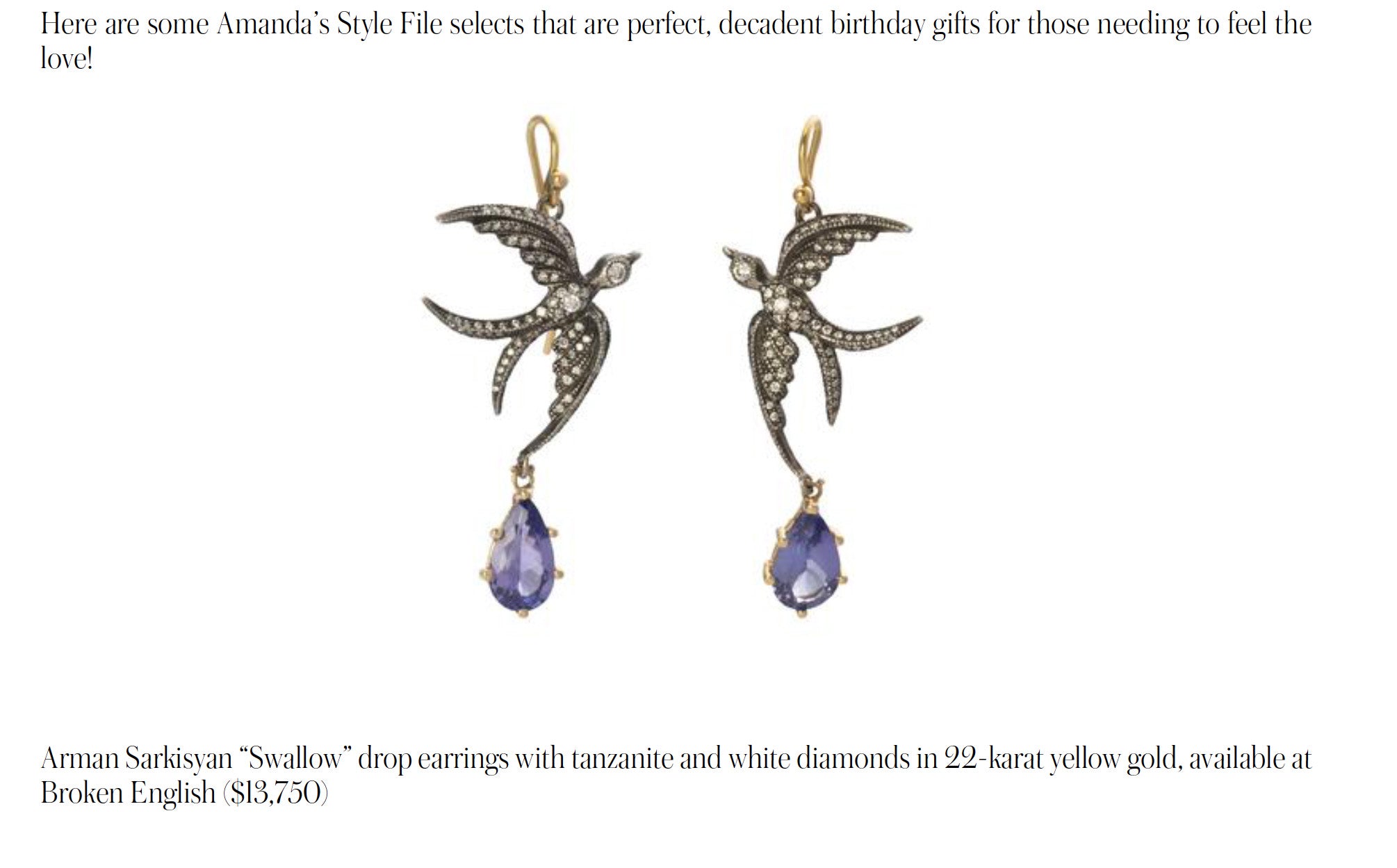 Broken English Jewelry featured in National Jeweler, Amanda’s Style File: Decadent December