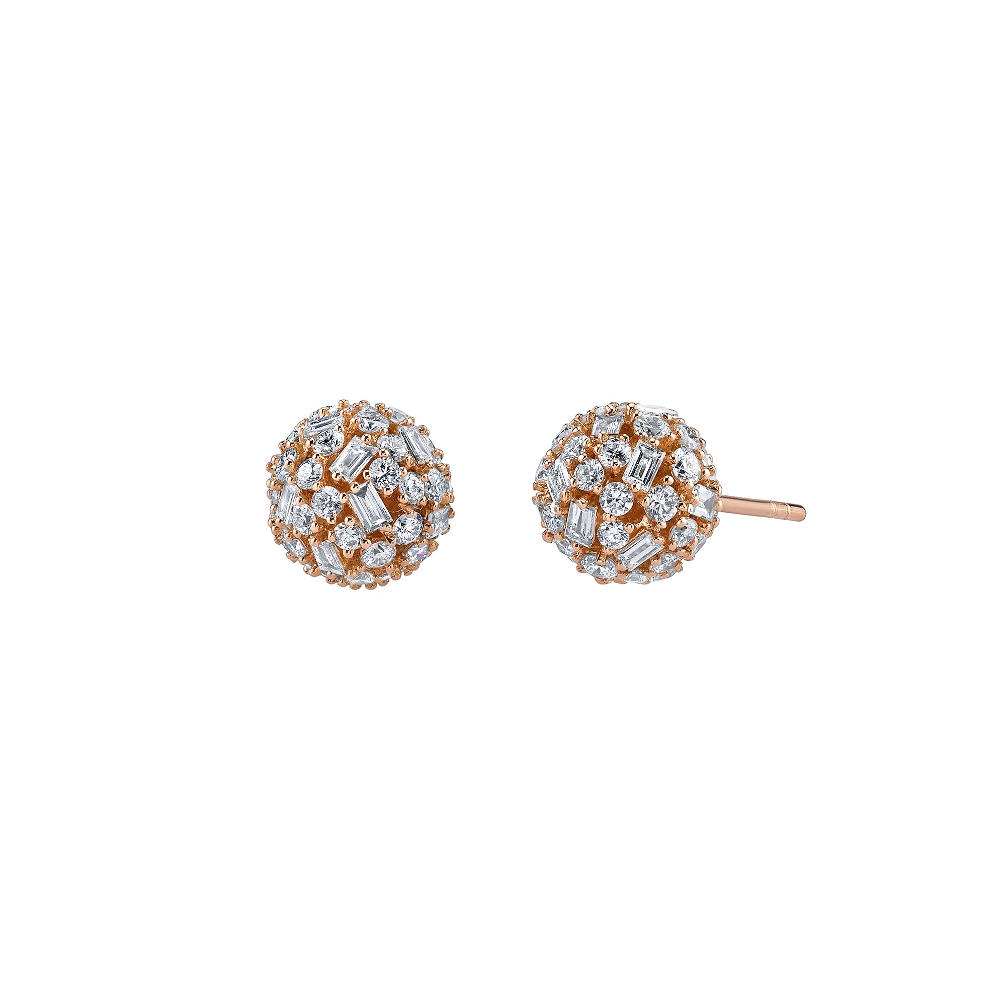 diamond ball earrings studs