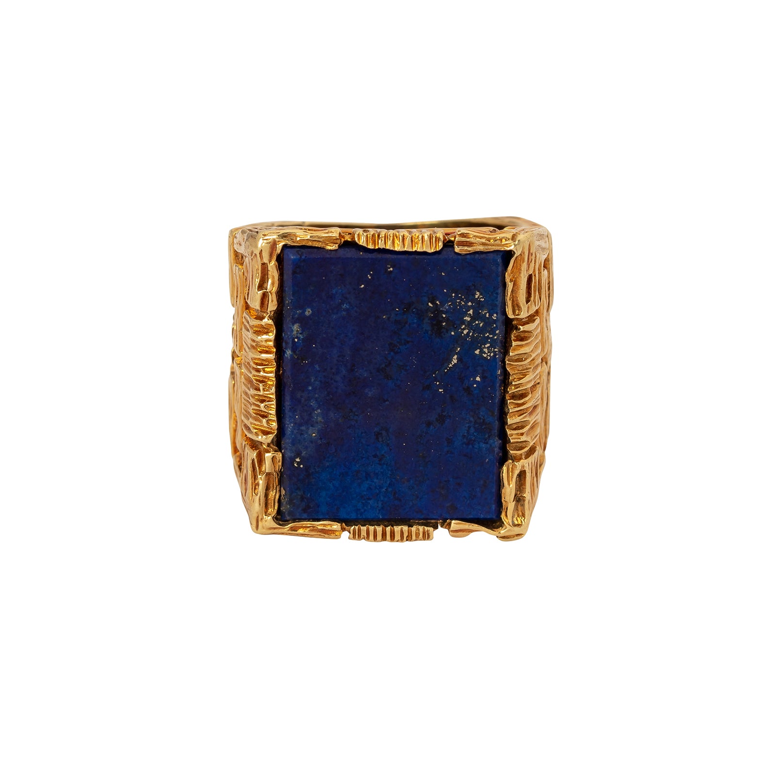 Antique Vintage Jewelry Rectangular Lapis Lazuli Ring Rings Broken English Jewelry