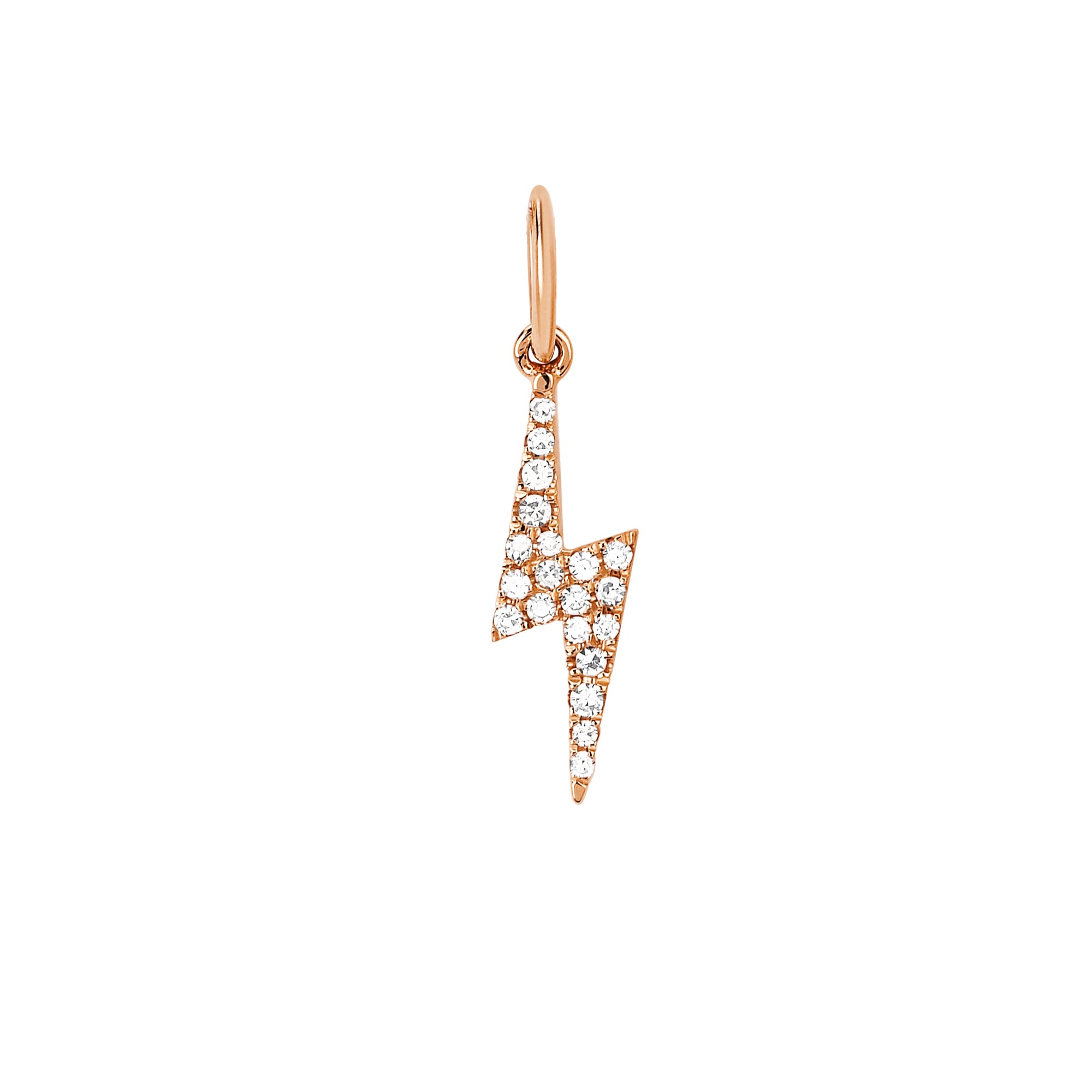 Lightning Bolt Diamond Pendant - Rose Gold