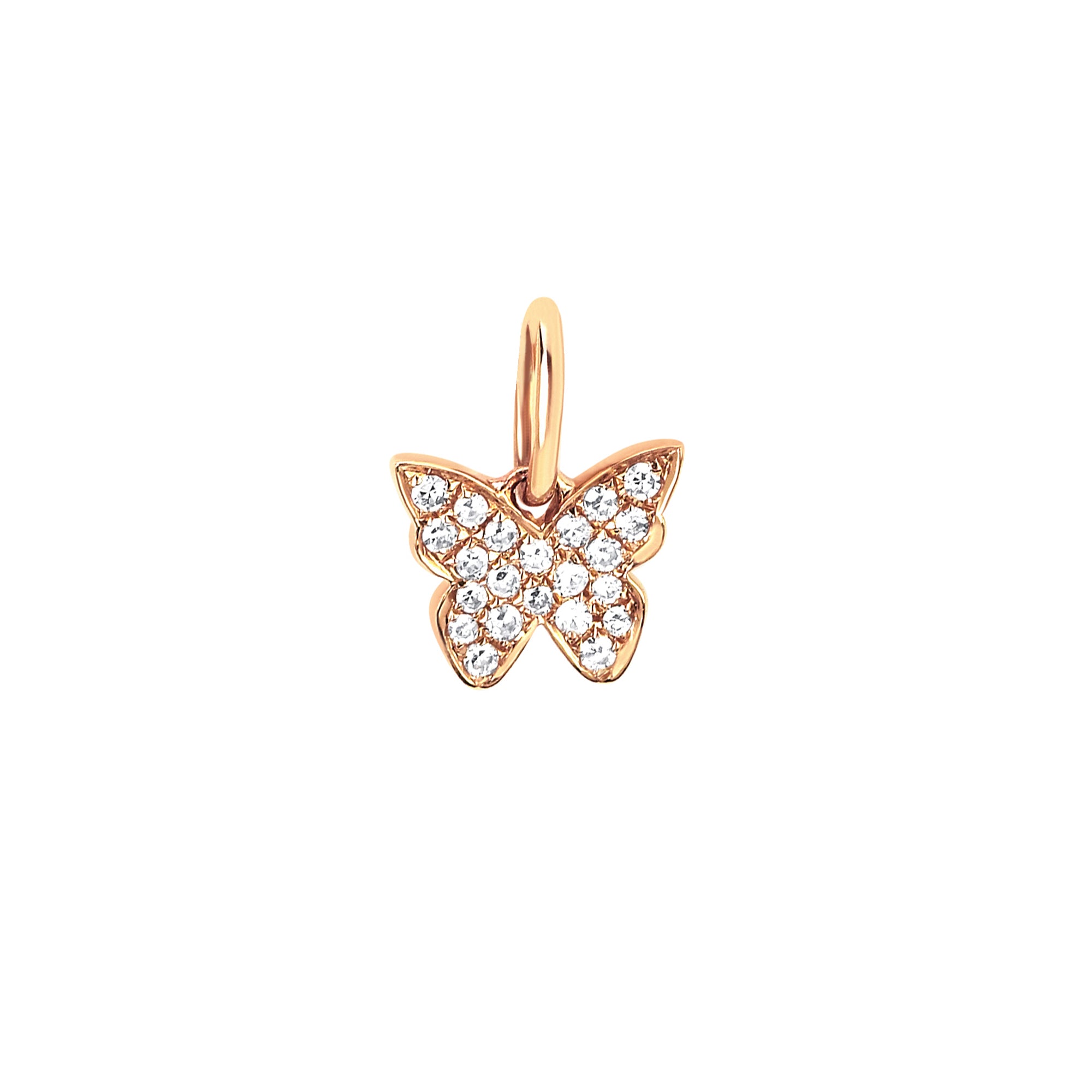 Butterfly Diamond Pendant - Yellow Gold