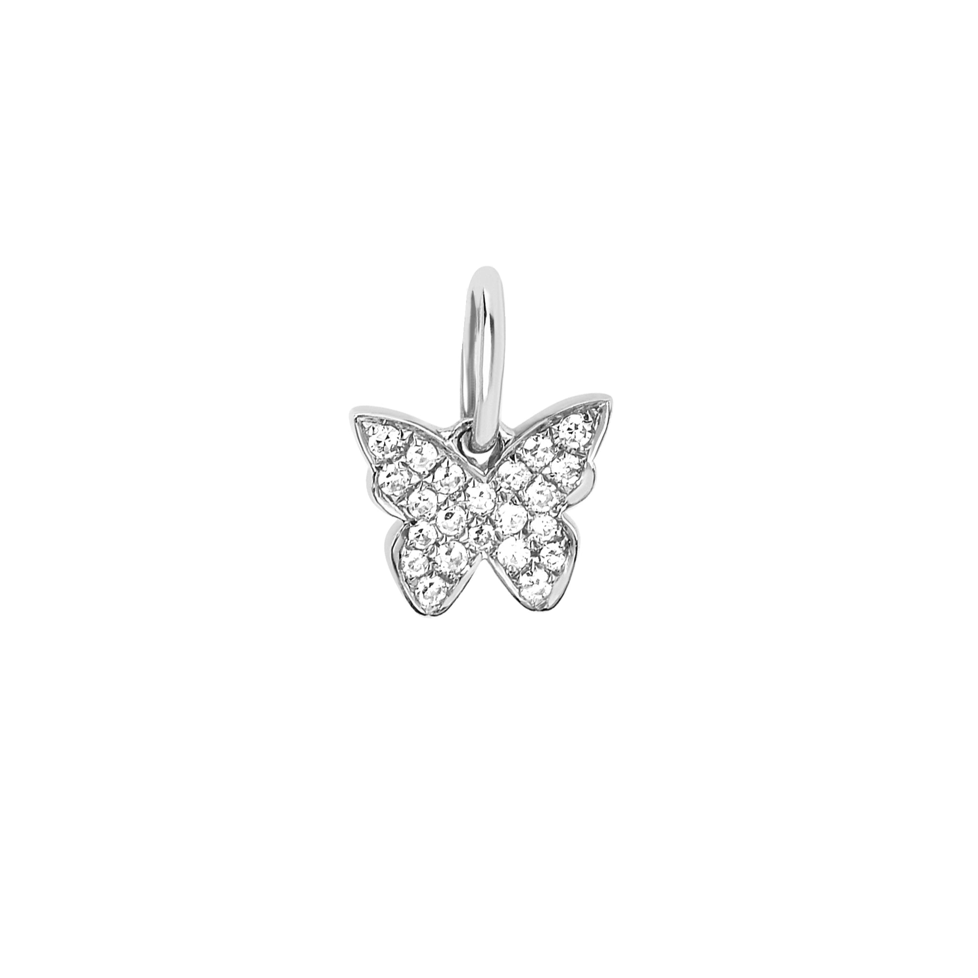 Butterfly Diamond Pendant - White Gold