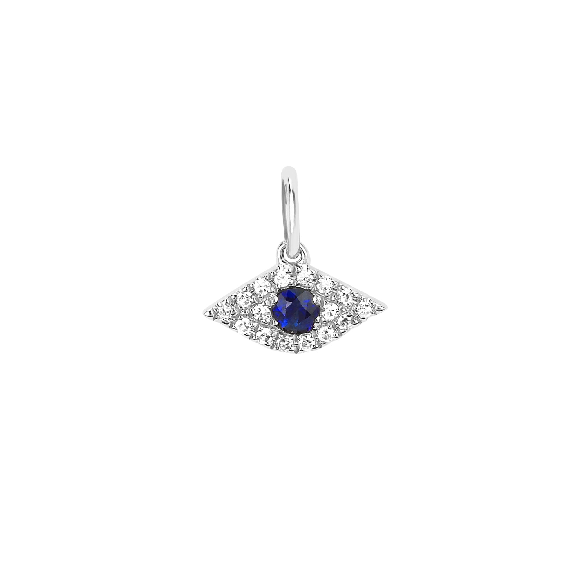 Eye Diamond Pendant - White Gold