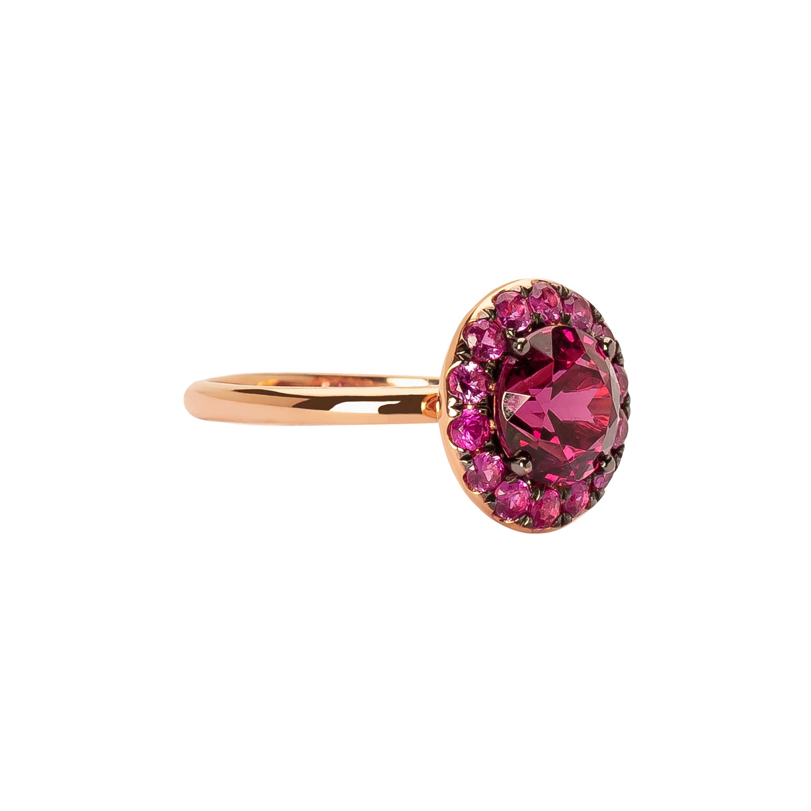 Round Garnet & Pink Sapphire Ring