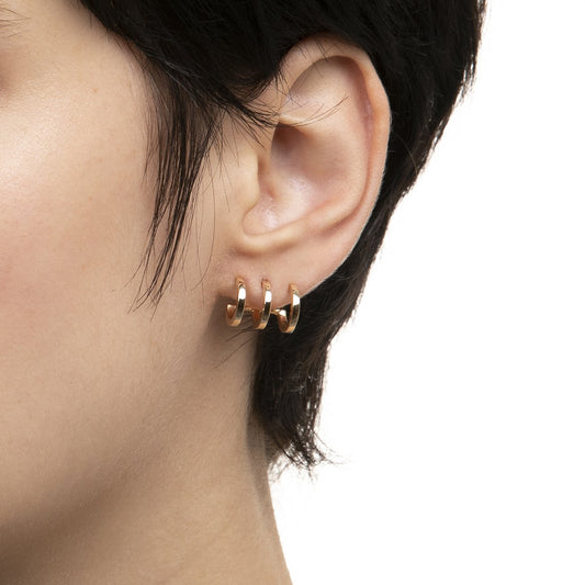 Hirotaka Wide Bow Earring - Gold - Earrings - Broken English