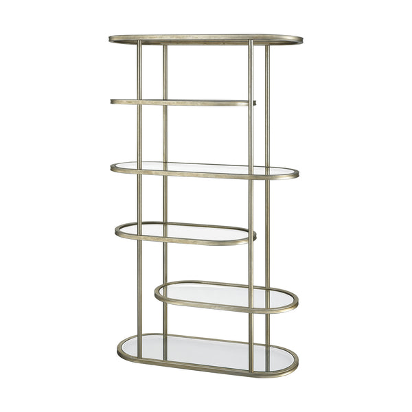 Dimond Home Stacked Metal And Glass Bookcase Gold Ellamodern
