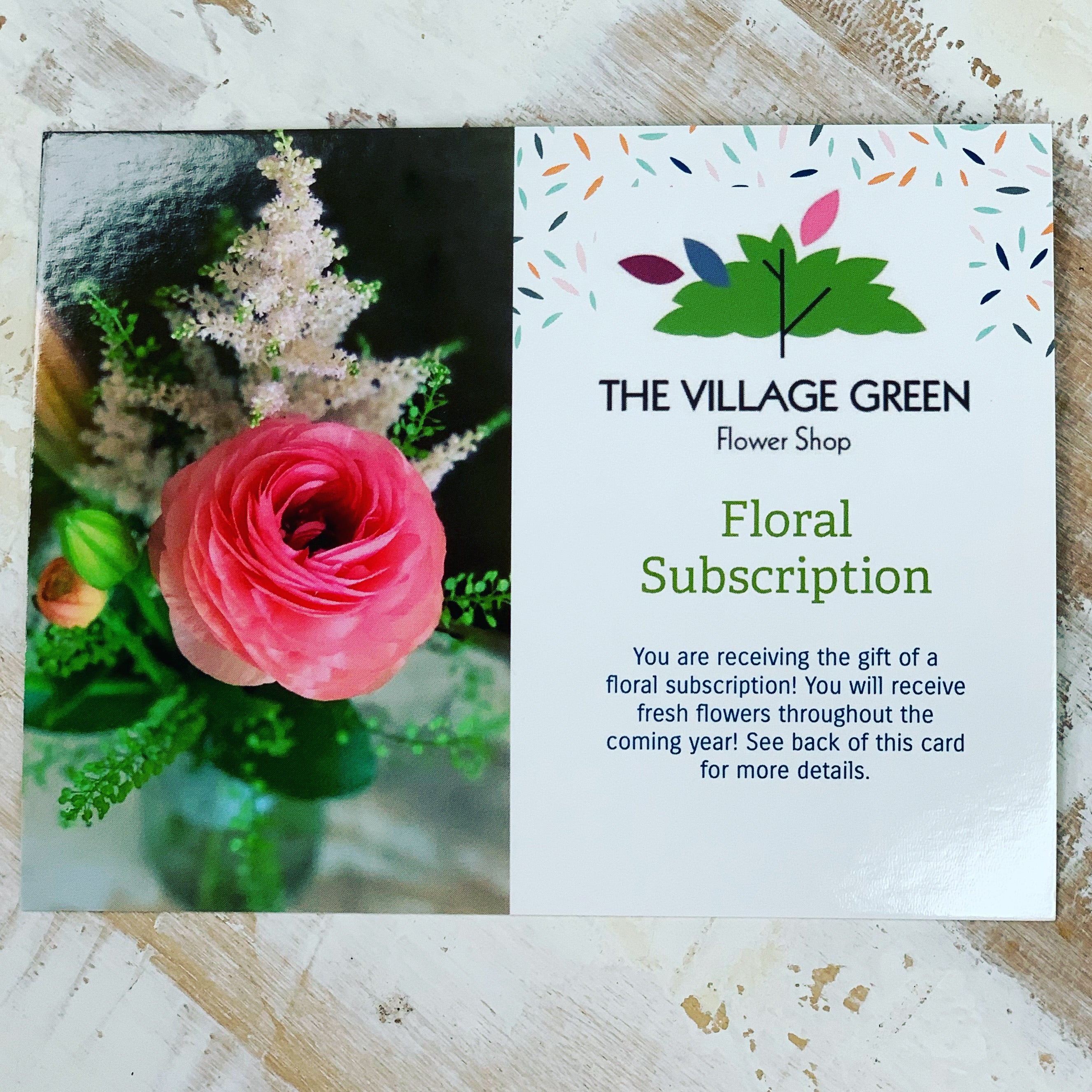 Floral Subscription Monthly Arrangement With Vase Swap The Village Green Flower Shop