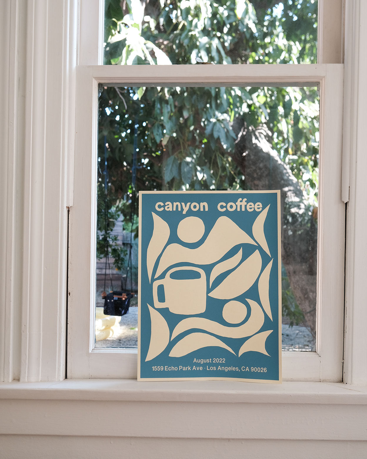 Canyon Coffee Echo Park screen printed posted designed by Bailey Elder
