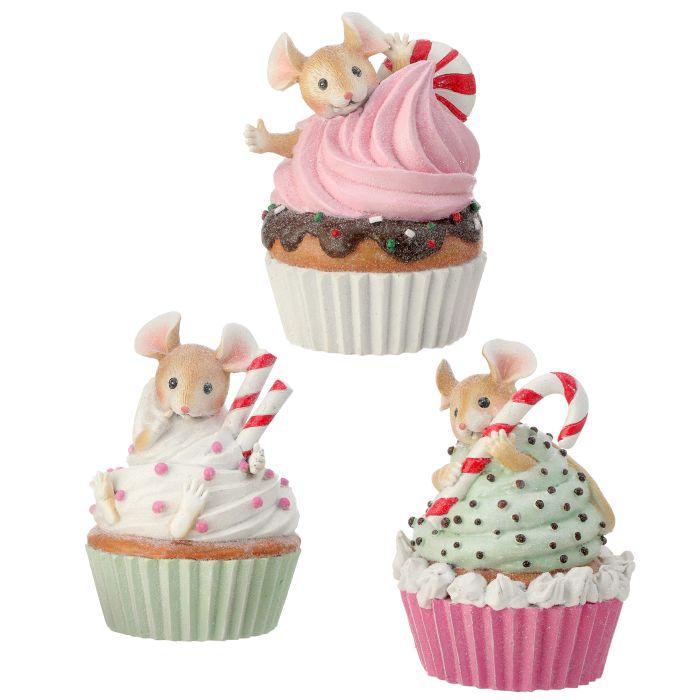 6" Cupcake With Mouse