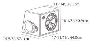 Kicker 43VC124 - Vented 12" Comp Enclosure - VC12 Single Comp 12-Inch Sub in Vented Box,  4-Ohm, 150W