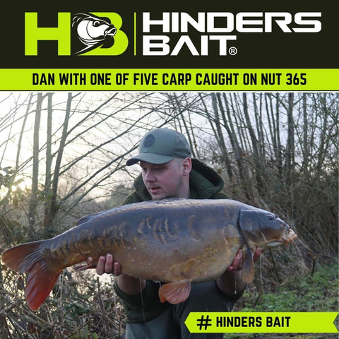 Dan with a Carp caught on Nut 365