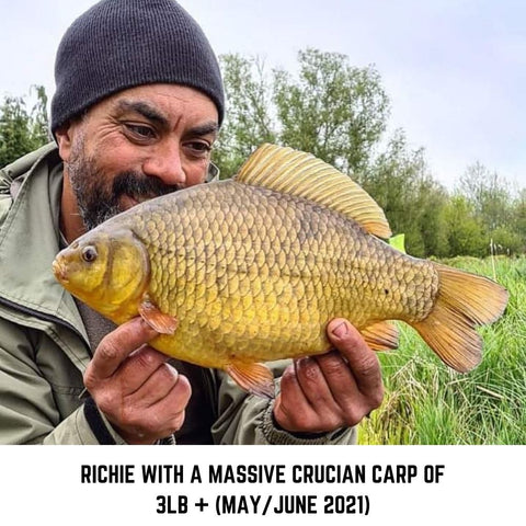 Richie with a massive crucian carp