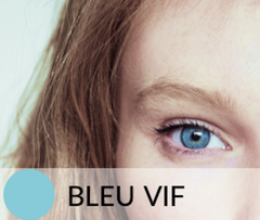 Lentilles de couleur bleu vif