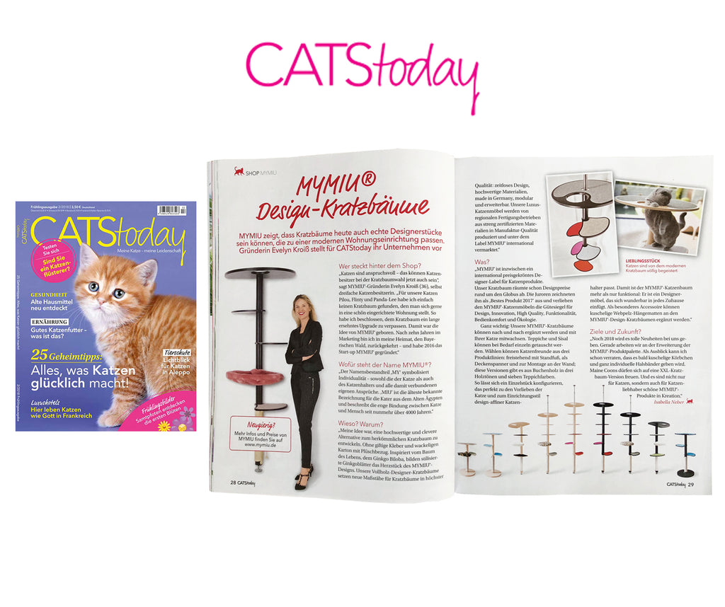 MYMIU® Designer Kratzbäume im CATStoday Magazin