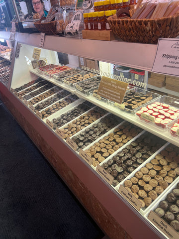 Fresh fudge and truffles at Candy Man Chocolate shop