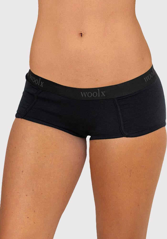 Womens Merino Boy Short Underwear - Woolx Lila - Free Shipping