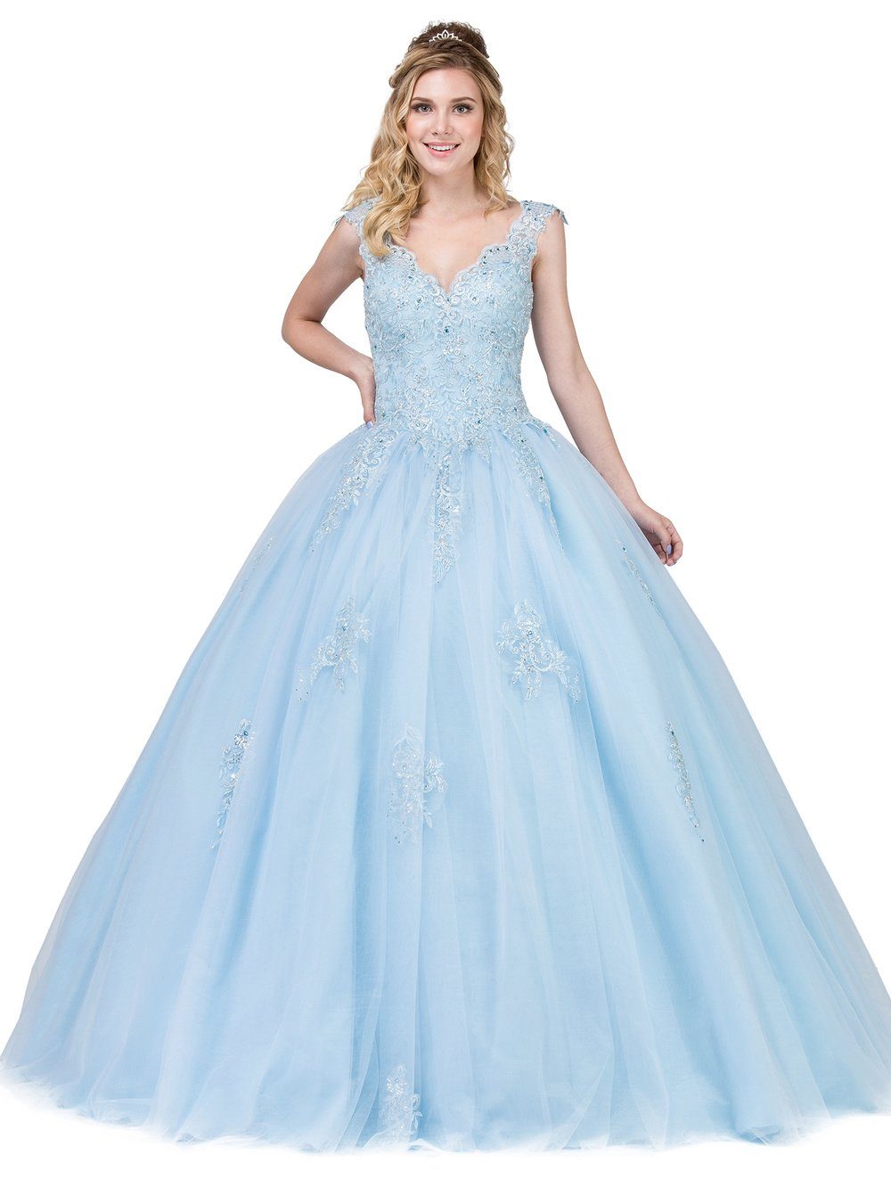 light blue quinceanera