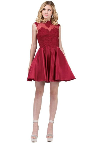 short satin homecoming dress