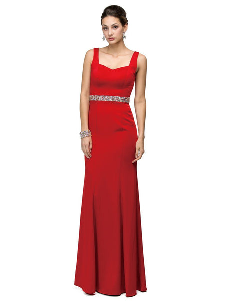 evening gown with belt