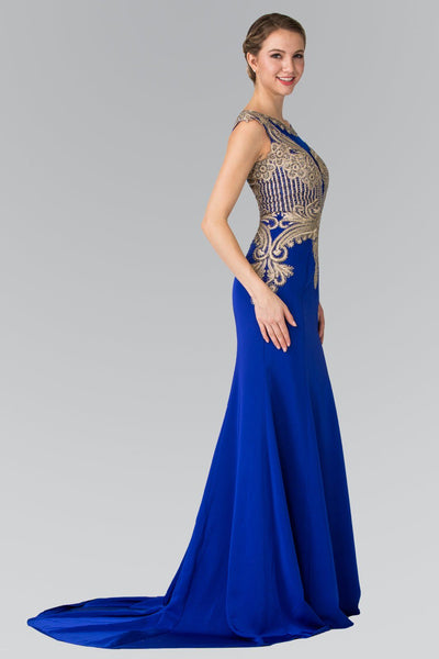 royal blue evening wear