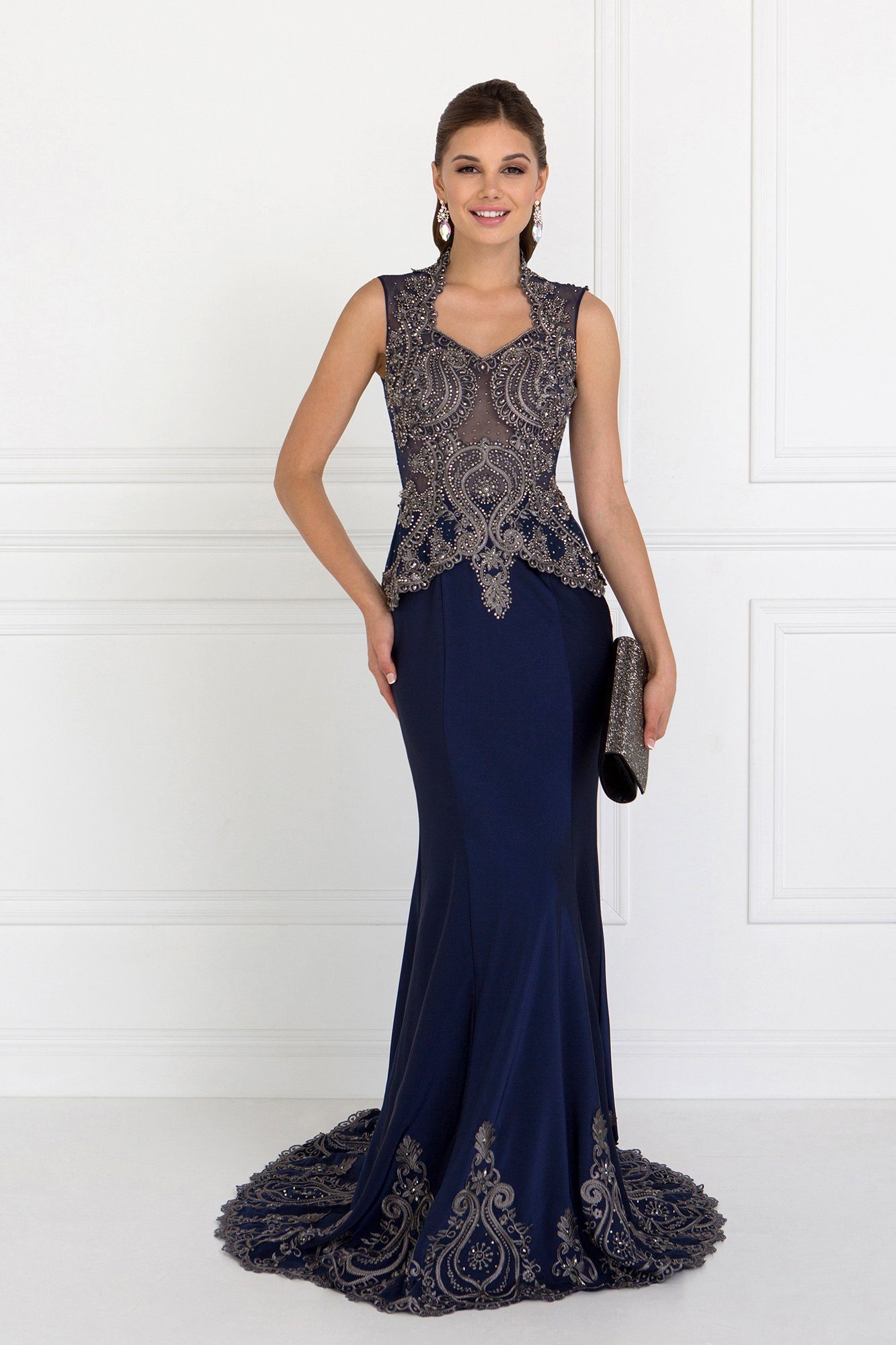 elegant evening gowns with sleeves