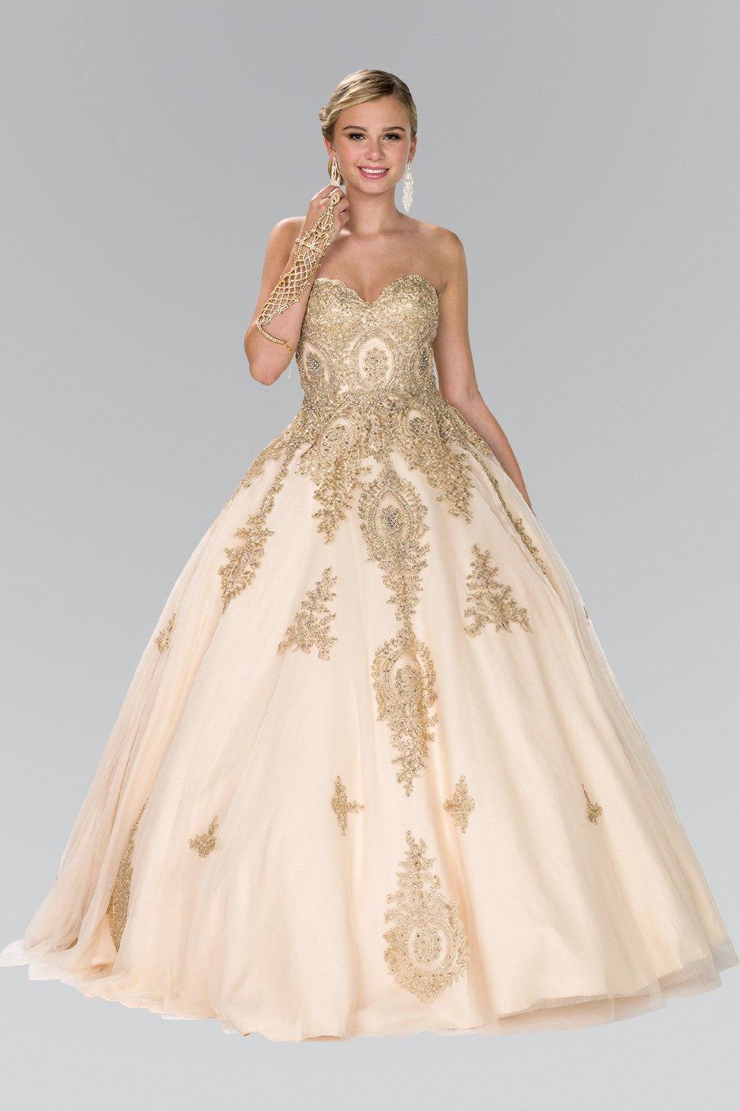 gold quince dresses
