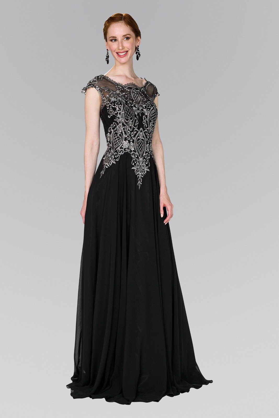 black formal gown plus size