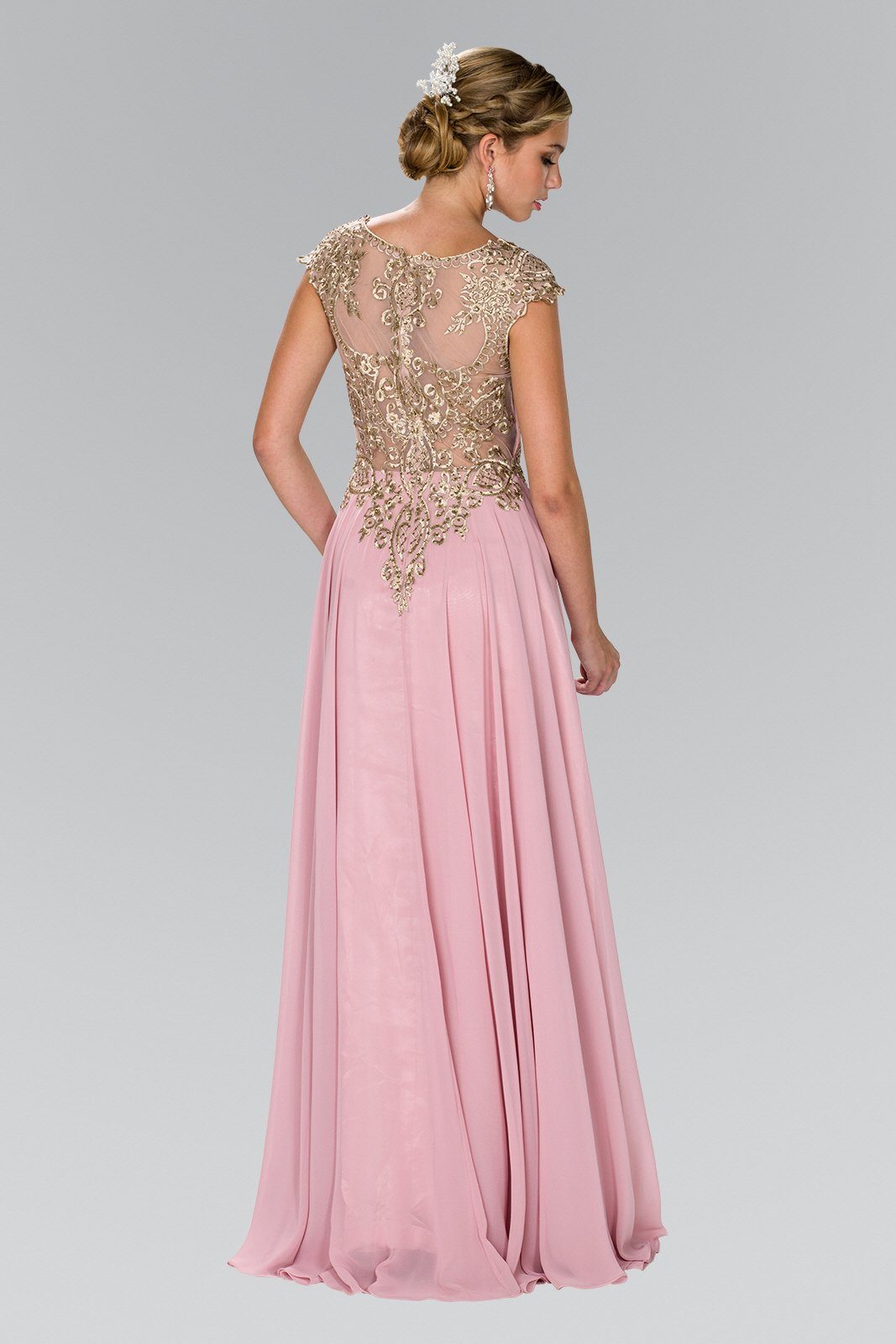 rose gold plus size evening dresses