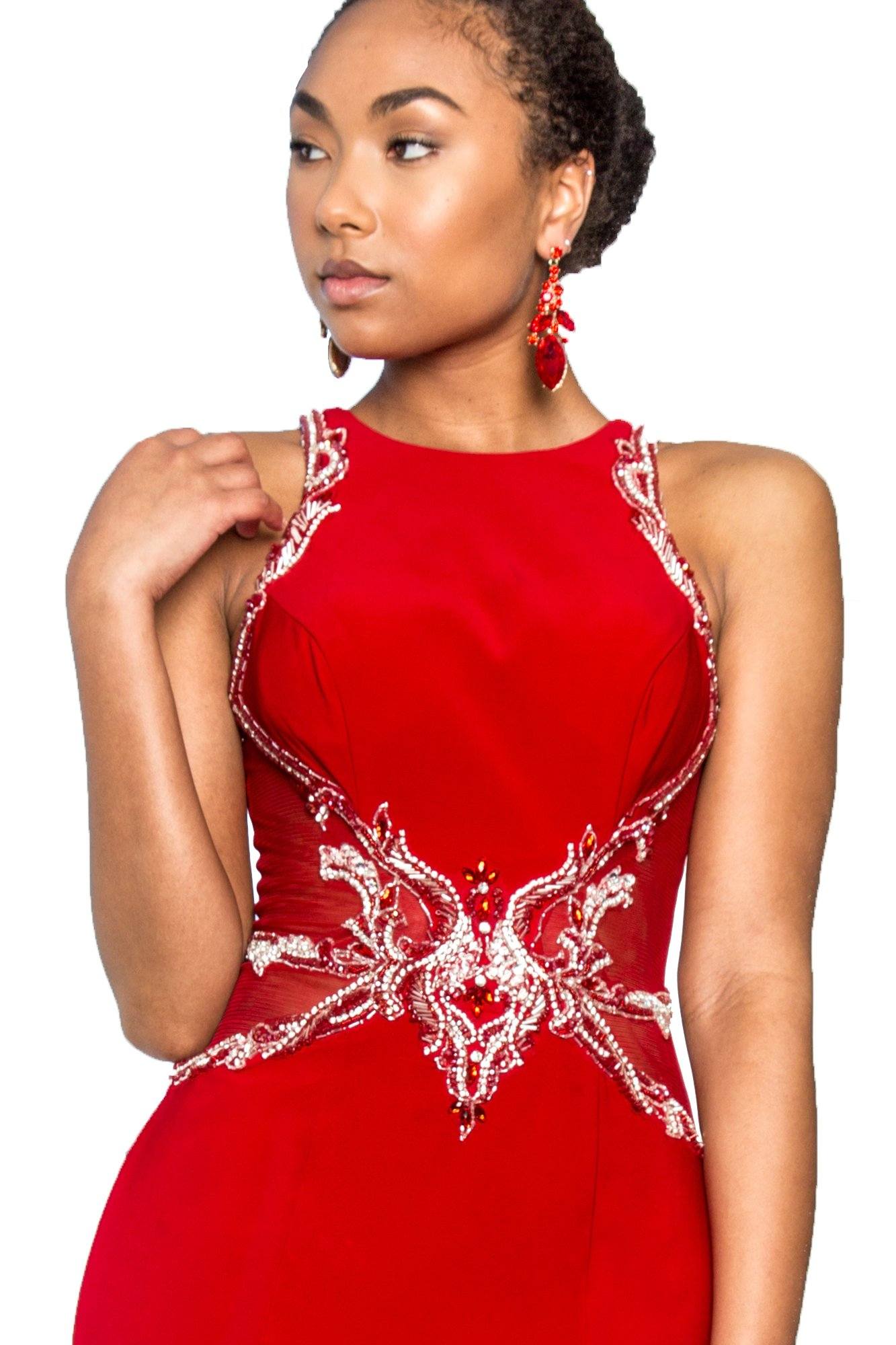 ... Long red formal dress gls 1357-Simply Fab Dress ...