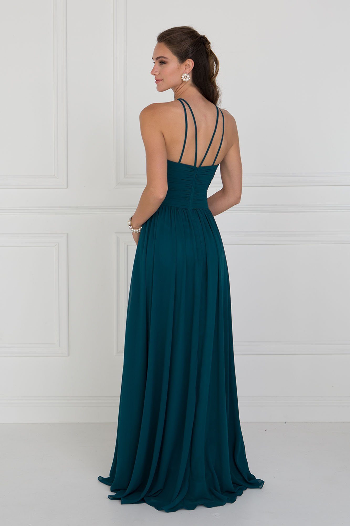 long chiffon bridesmaid dress 