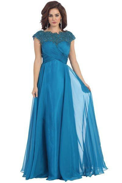 chiffon evening gown