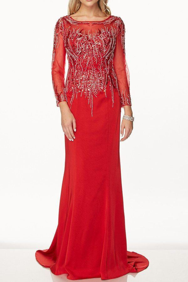 fully beaded evening gowns