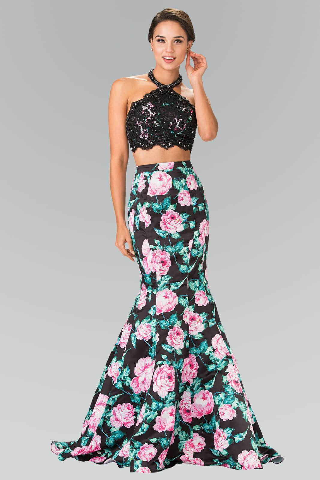 two piece floral dress