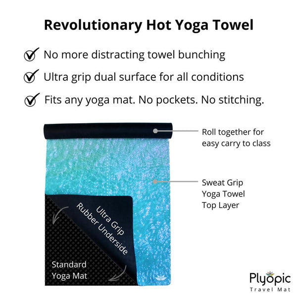 Plyopic Travel Yoga Mat / Towel - Beach Face