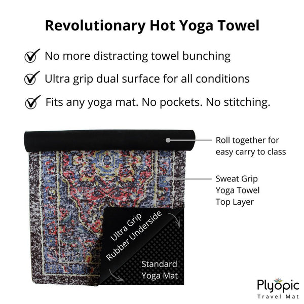 HOT YOGA TOWEL by PLYOPIC – Non-Slip Yoga Mat Towel with Sweat