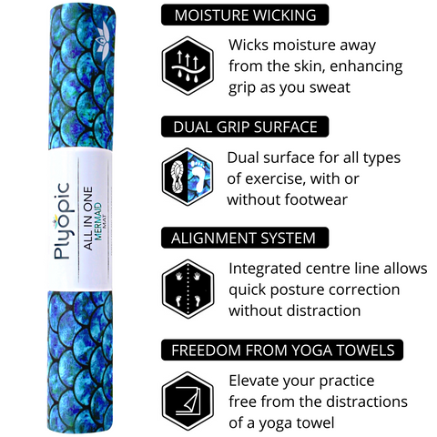 Plyopic All in One Mermaid Yoga Mat Features