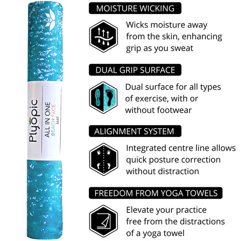 Plyopic All in One Beach Face Yoga Mat Features