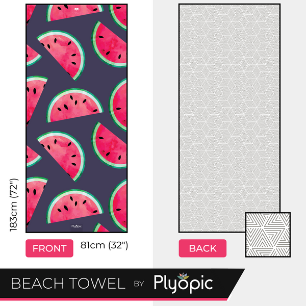 Plyopic Mikrofaser-Strandtuch – Wassermelone
