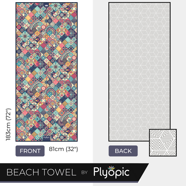 Plyopic Microfiber Beach Towel - Bohemian