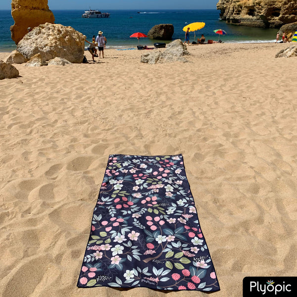 Plyopic Sand Free Microfiber Beach Towel - Blossom