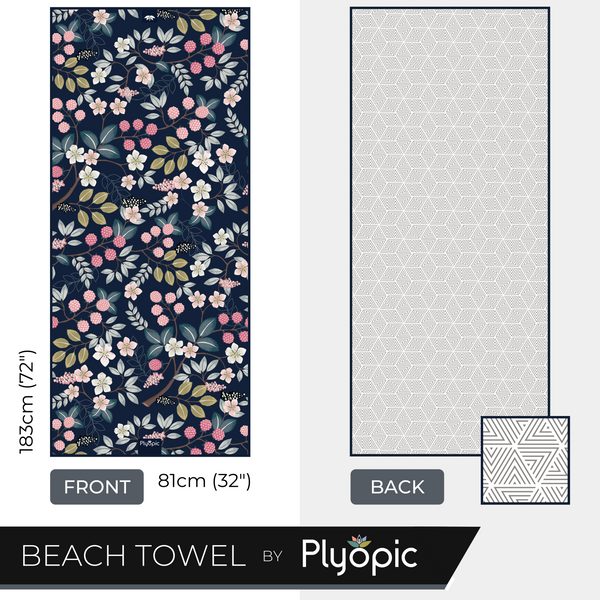 Plyopic Microfiber Beach Towel - Blossom
