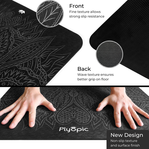 Tapis de yoga imprimé plyopique - Mandala