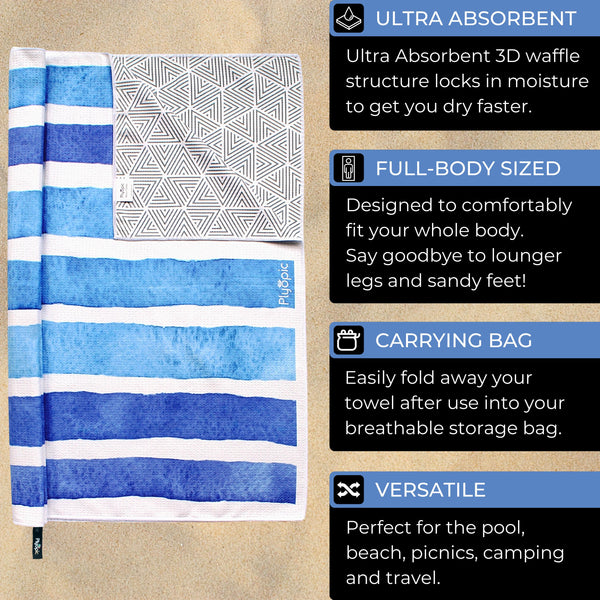 Plyopic Microfiber Beach Towel - Bora