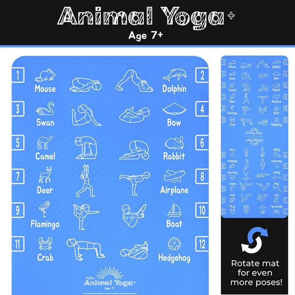 Tapis de yoga plyopique pour enfants - Bleu