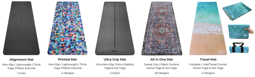 Collection de tapis de yoga plyopiques