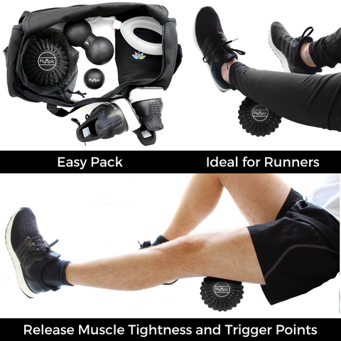 Paquete fácil de bolas de masaje de tejido profundo Plyopic, ideal para corredores y para apuntar y liberar la tensión muscular