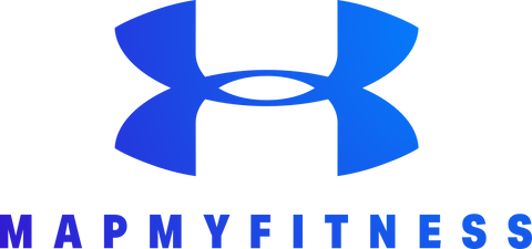 Logotipo azul MapMyFitness de Under Armour